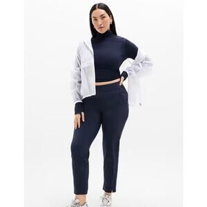 Athleta Brooklyn Ankle Pants High Rise Women's 20 Navy Workout Athleisure